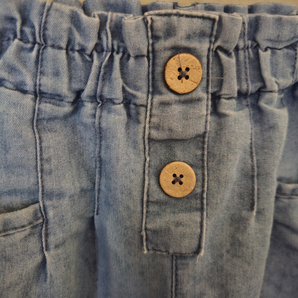 Vince Camuto Blue Wide-Leg Cropped Jeans - Picture 4 of 9